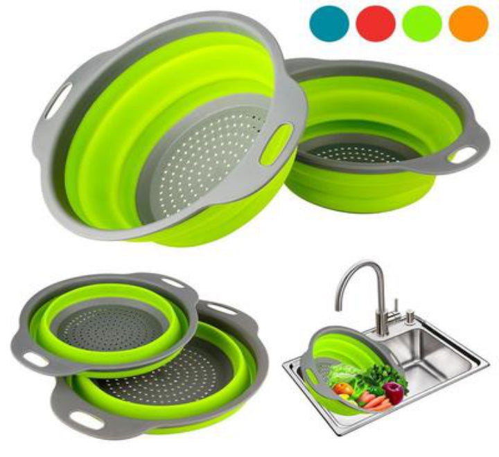 Foldable Drain Basket Plastic Fruit Basket Filter