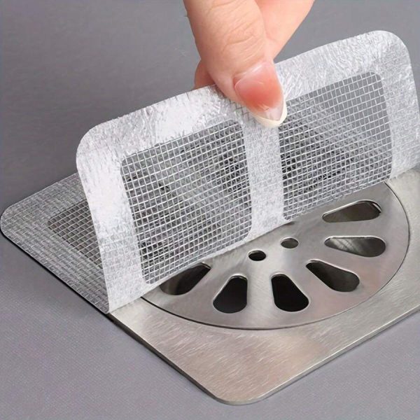(pack Of 10) Multifunctional Net Sticker Drainer Net For Bathroom – Kitchen Etc | Window Screen Repair Patches For Door