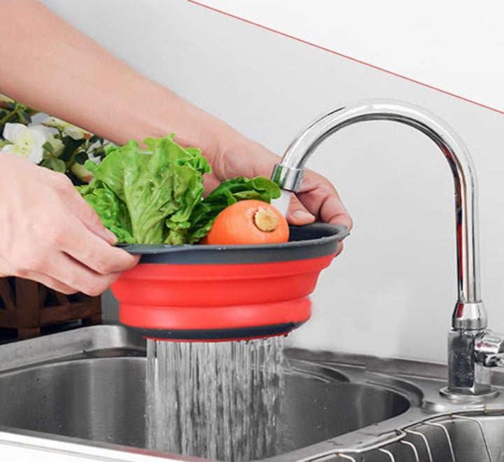 Foldable Drain Basket Plastic Fruit Basket Filter